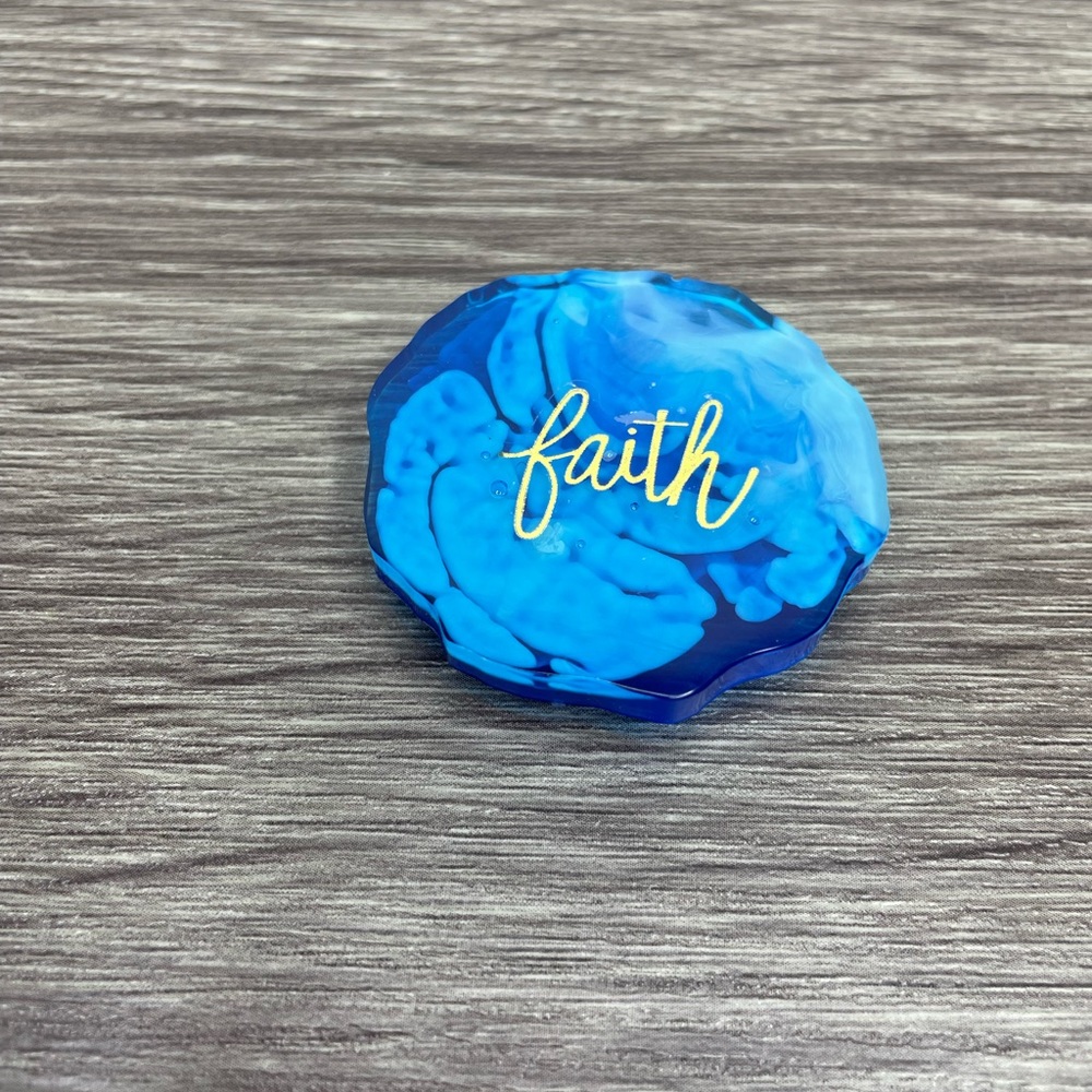 FAITH Handmade Epoxy Resin Magnet - Blue